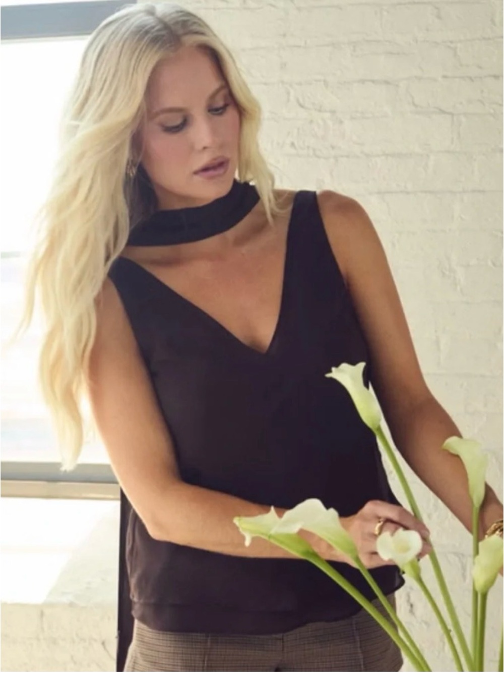 ABERCROMBIE Brown Tank with Scarf S
